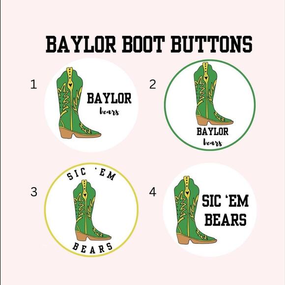 Baylor game day buttons - Picture 1 of 1